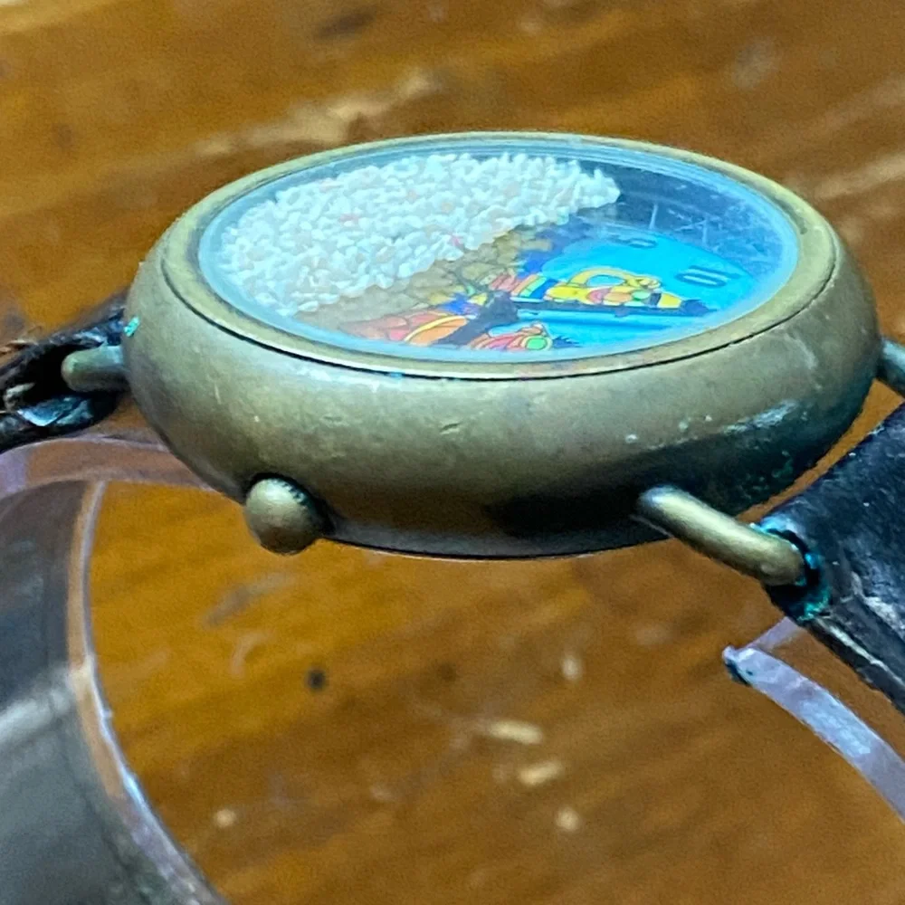 RARE BERT AND ERNIE FOSSIL SESAME STREET BRONZE WATCH